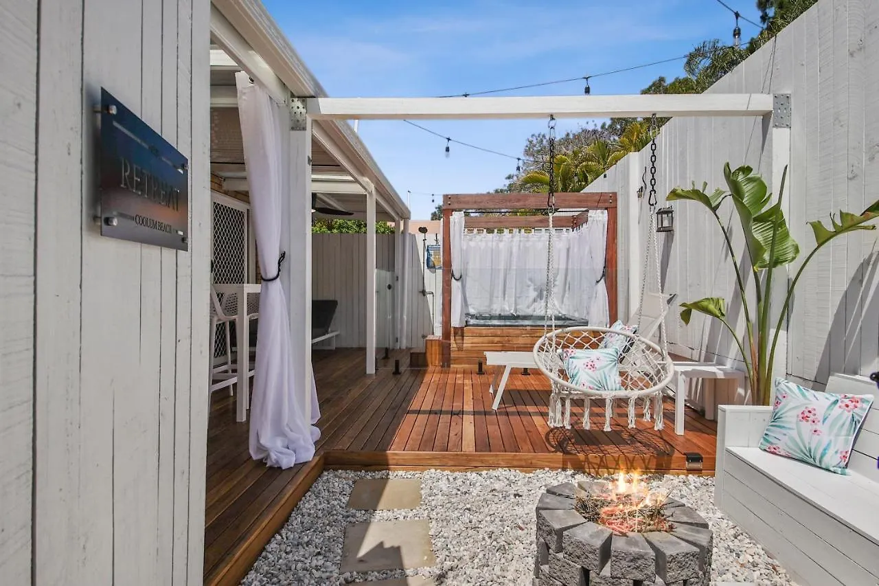 Penzion Private Outdoor Spa, Fire Pit - The Retreat Coolum Beach Austrálie